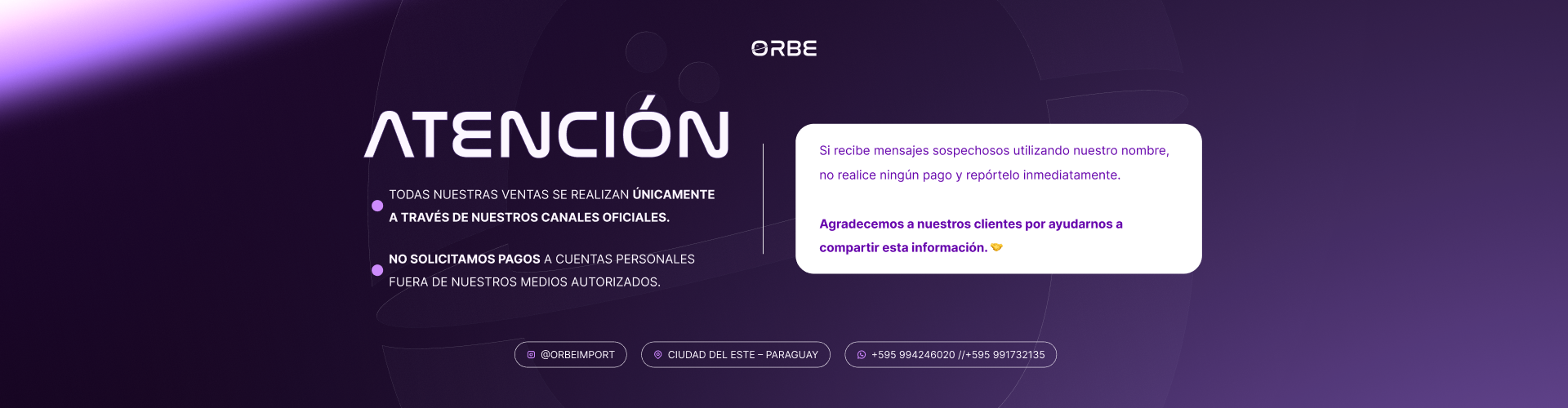 Informações importantes!